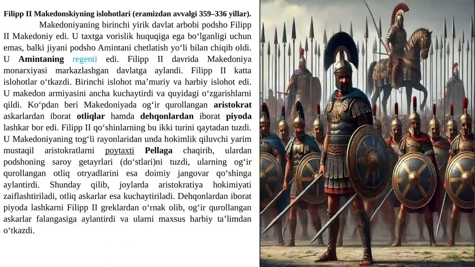 MAKEDONIYANING YUKSALISHI.YUNONISTONDA MAKEDON HUKMRONLIGINING O‘RNATILISHI 4