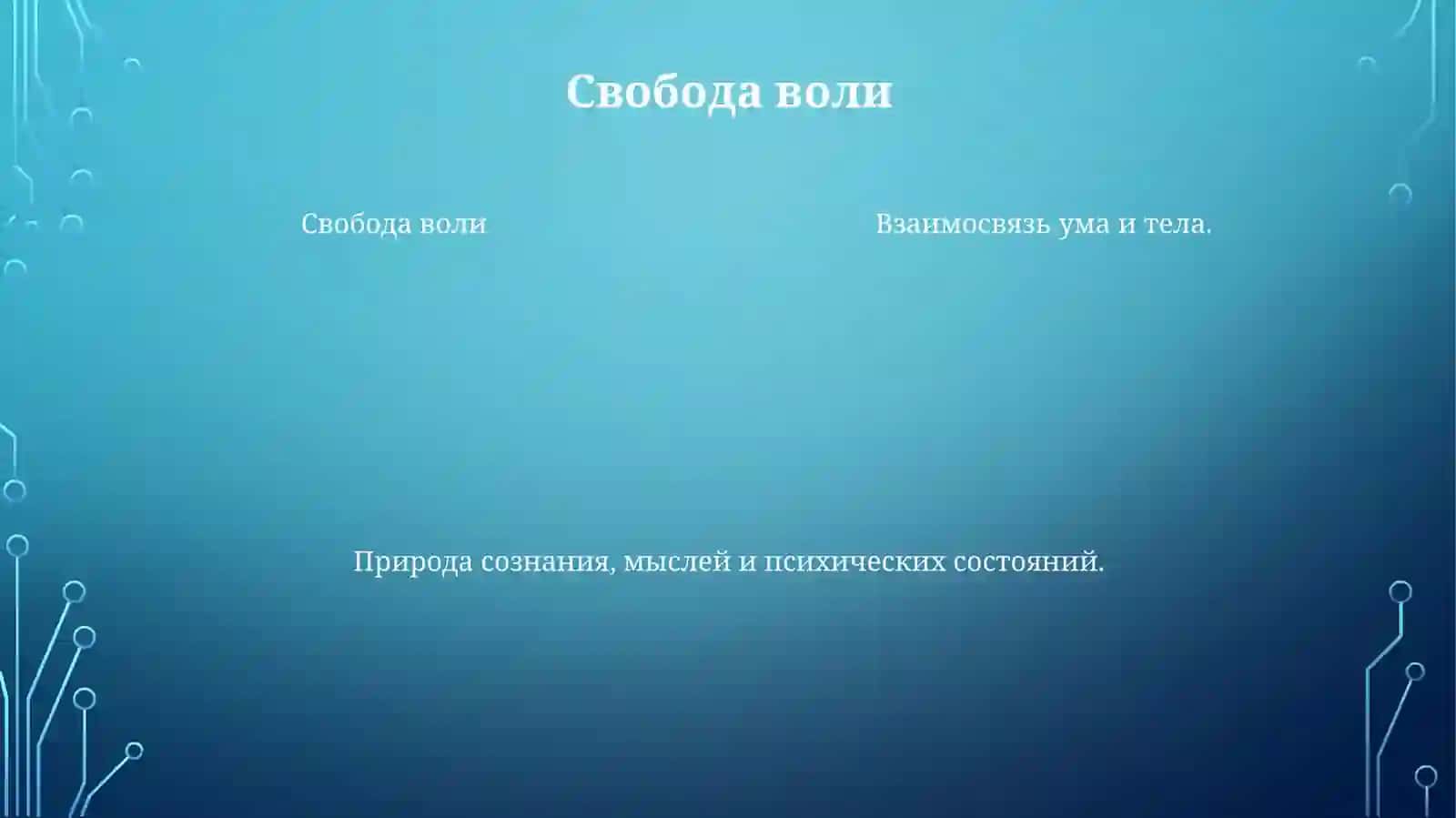 Философия ума и тела 4