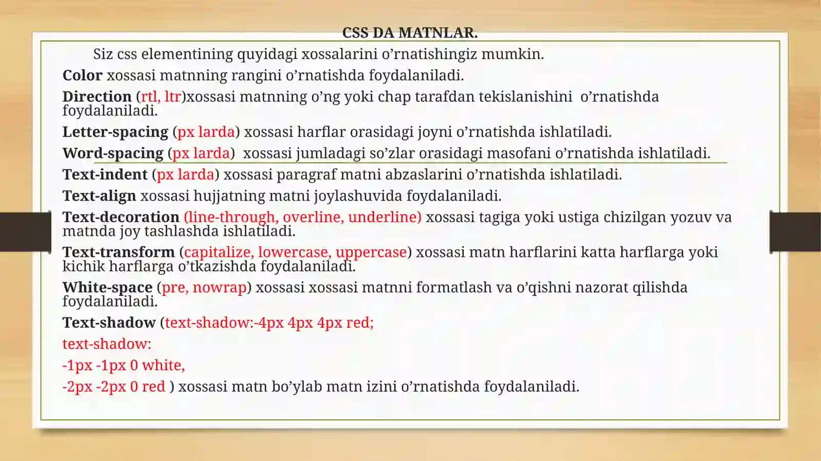 WEB SAHIFANING POG’ONALI SHAMOYILI YORDAMIDA WEB SAHIFAGA DIZAYN BERISH 4