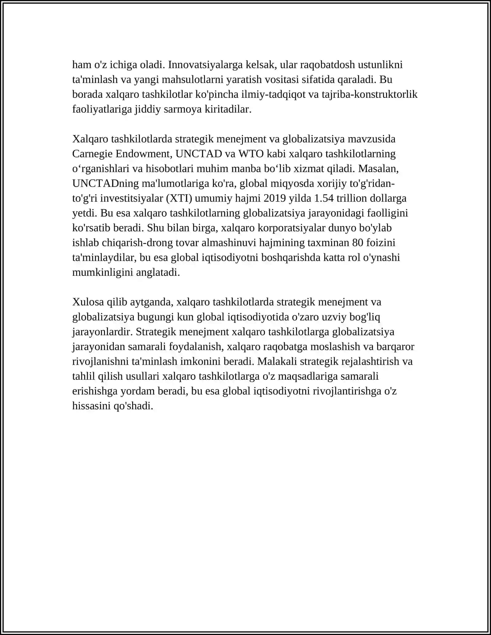 Xalqaro Menejment va Globalizatsiya 4