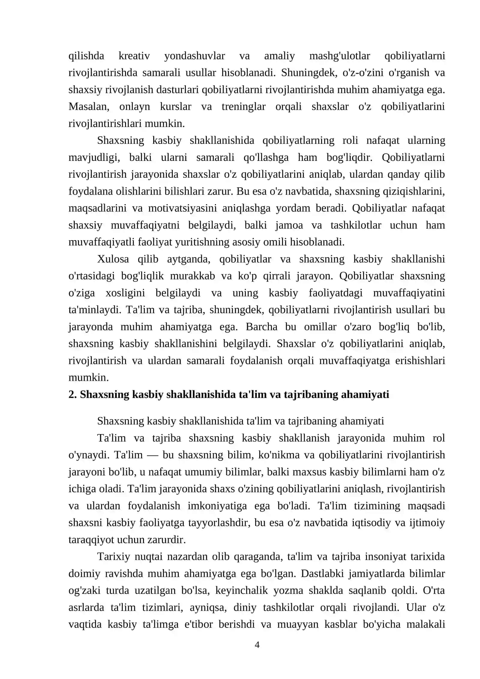 Qobiliyatlar Va Shaxsning Kasbiy shakllanishi 4