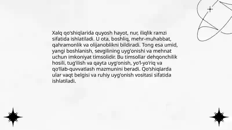 Tabiat timsollari xalq qo`shiqlarida 4