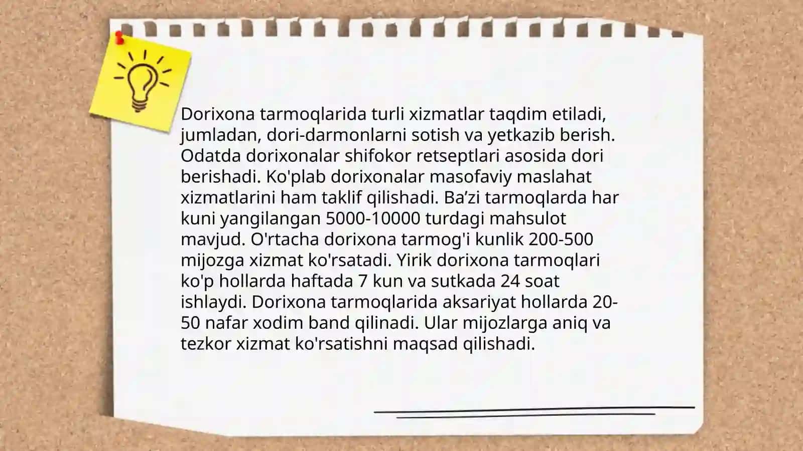 Dorixona tarmoqlarining faoliyati 4