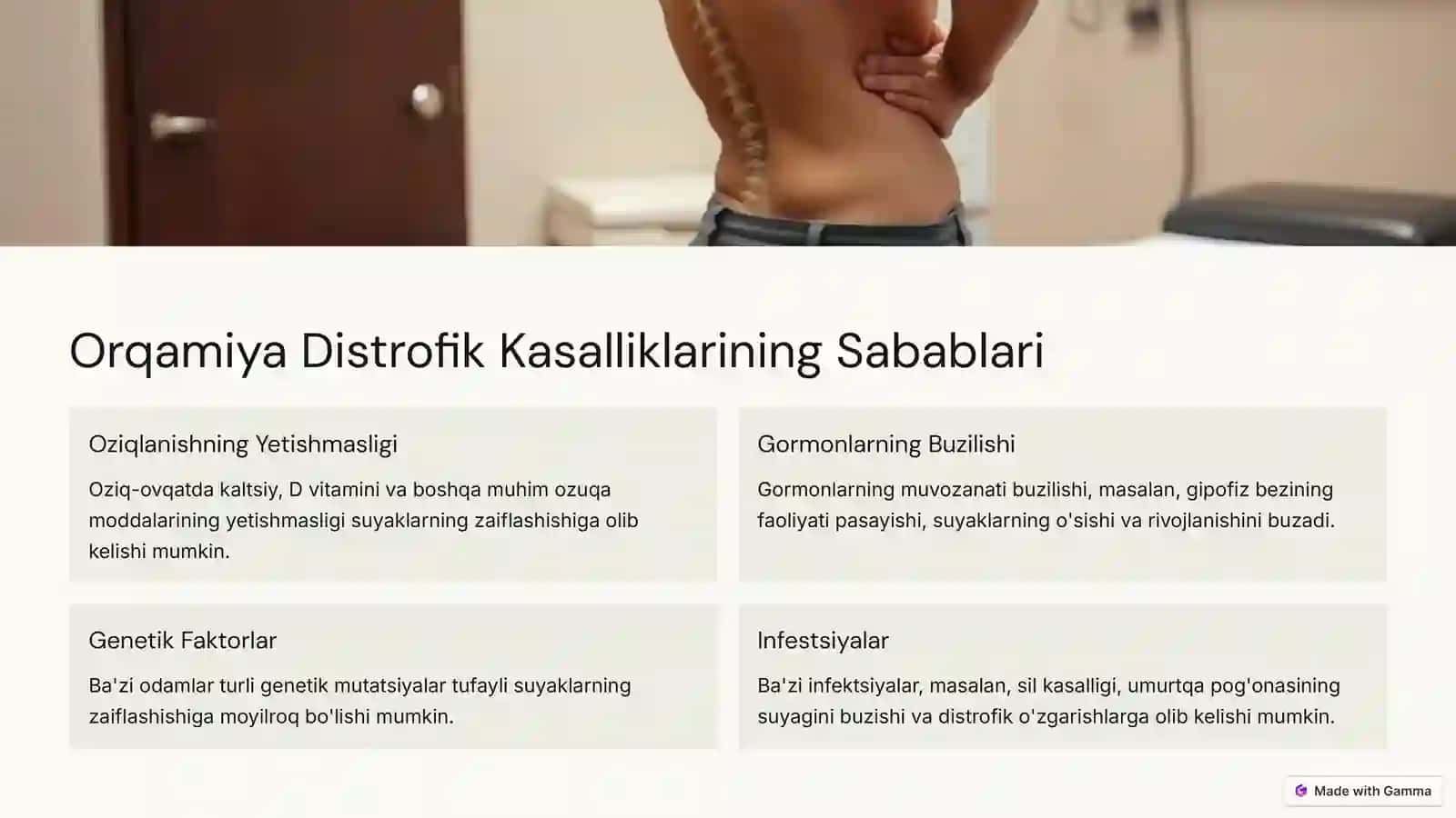 Orqamiya Degenerativ va Distrofik Kasalliklar 4