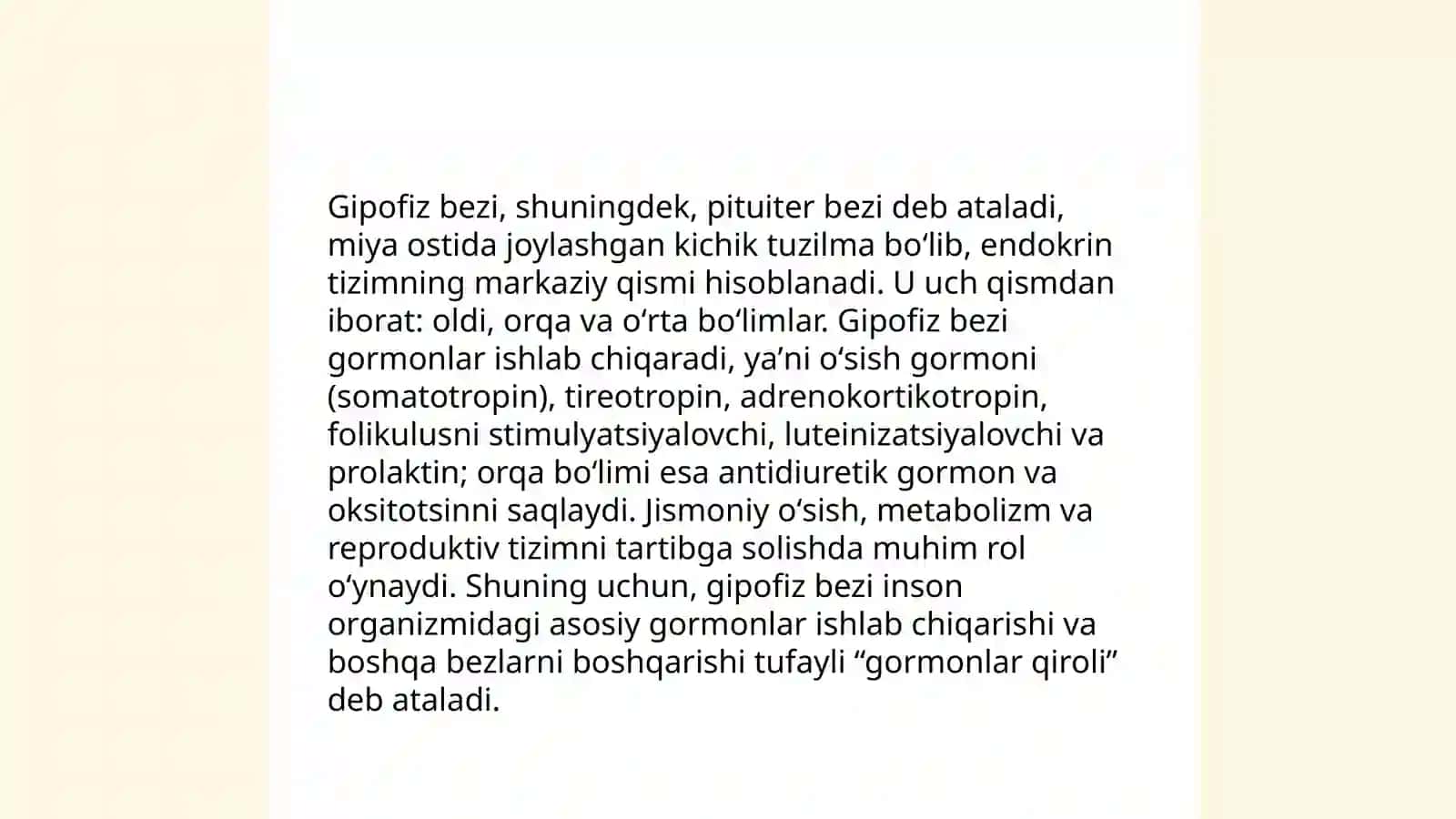 Ichki sekretsiya bezlari haqida tushuncha 4