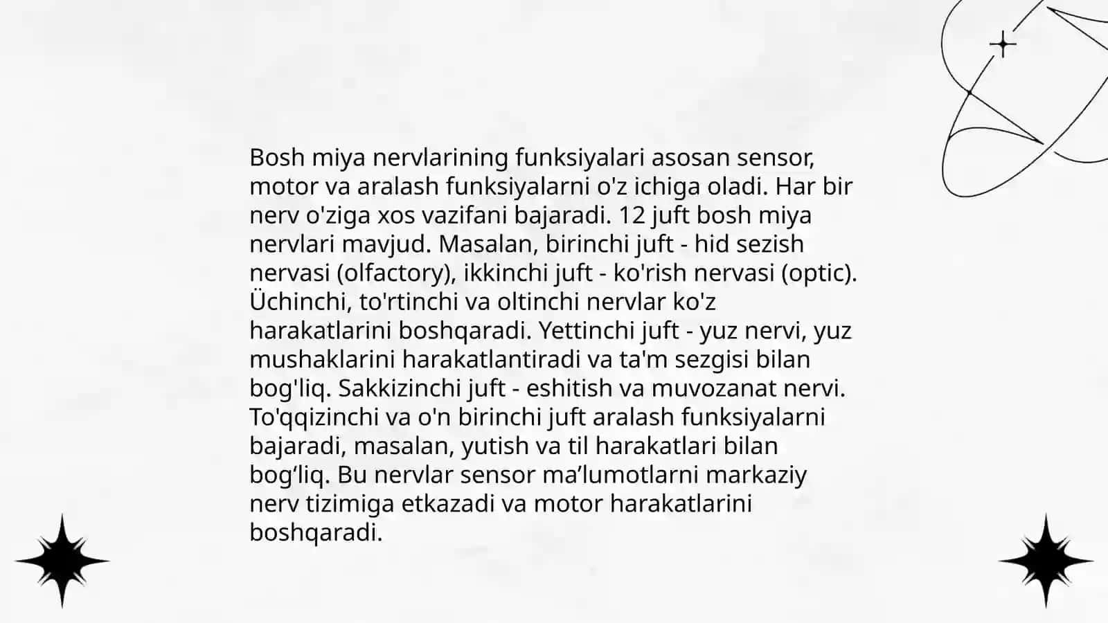 Bosh miya nervlari 4