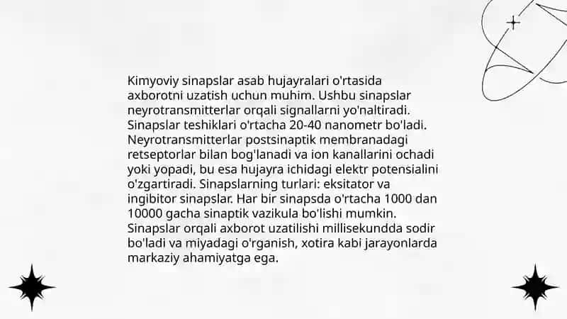Sinapslar va sinaptik jarayonlar 4