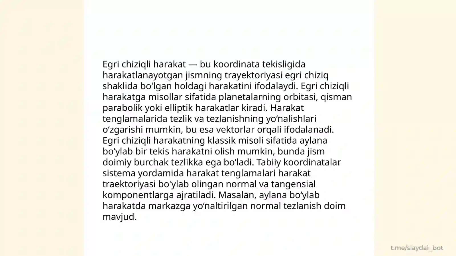 Moddiy nuqta kinematikasi 4