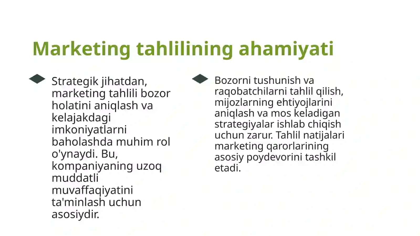 Marketing tahlili 4