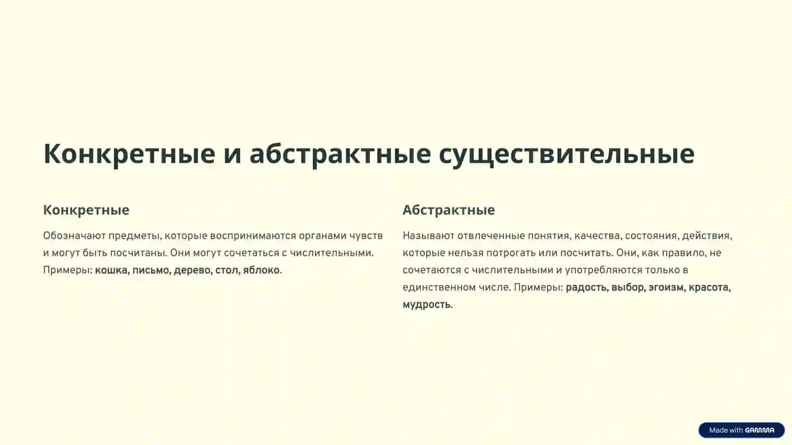 Лексико-грамматические разряды существительных 4