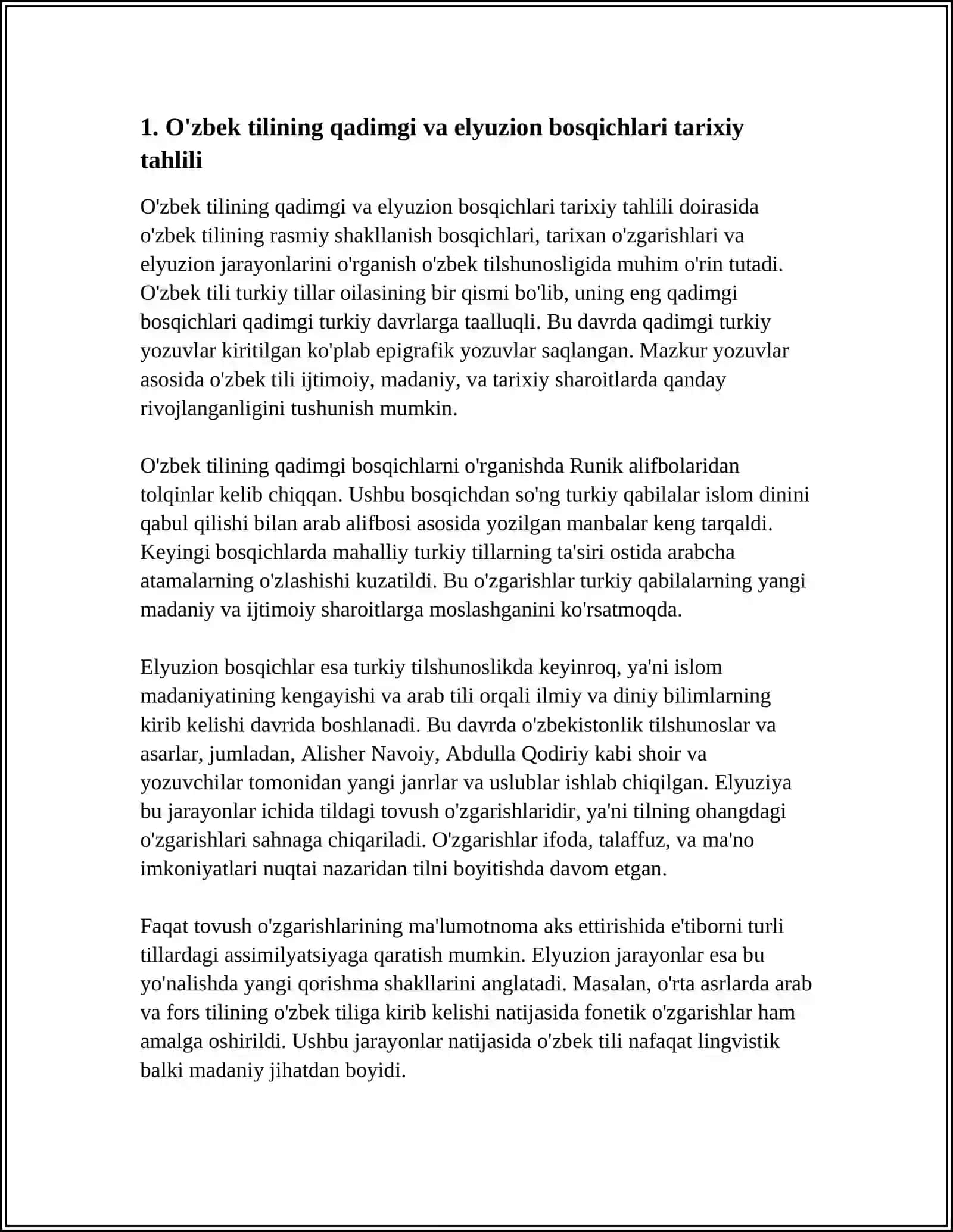 O'zbek Tilining Taraqqiyot Bosqichlari 4
