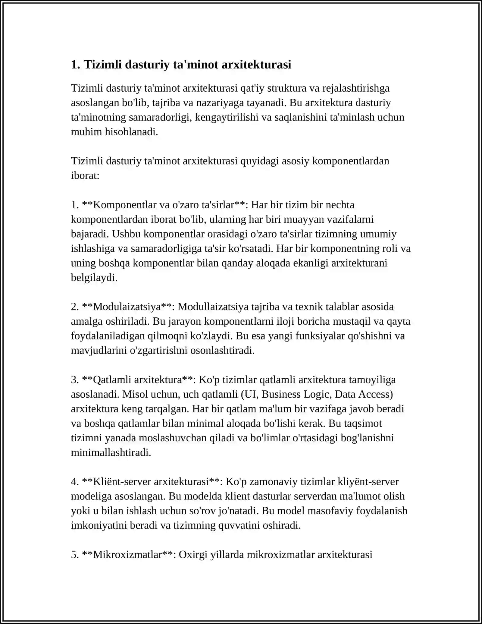 TIZIMLI VA AMALIY DASTURIY TAʼMINOTNING RIVOJLANISH TENDENTSIYALARI 4