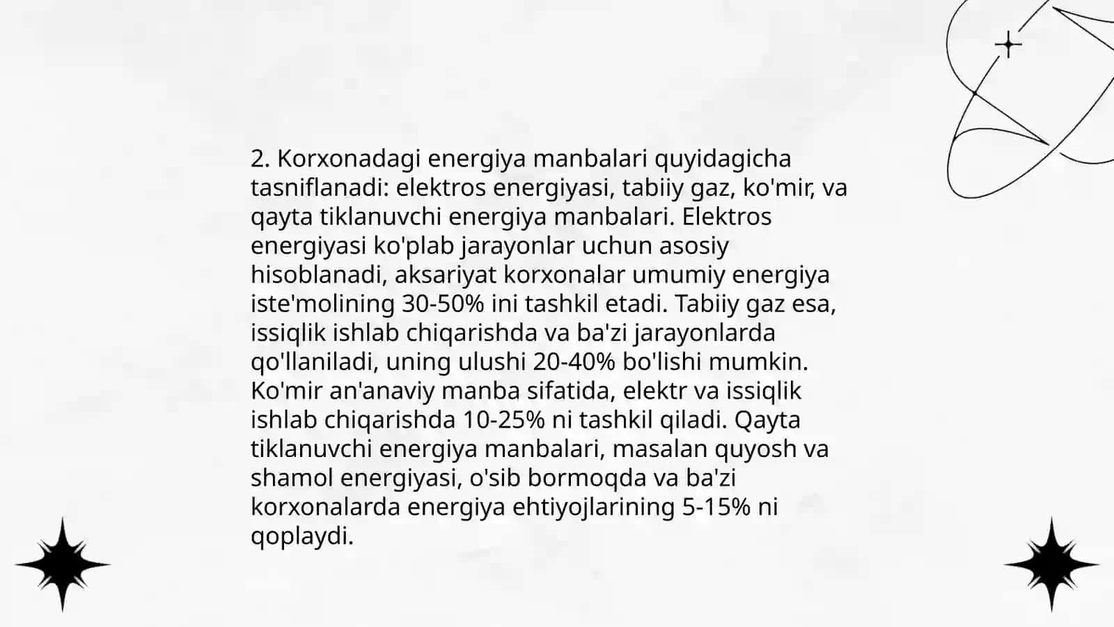 Energetik balansning tushunchasi 4