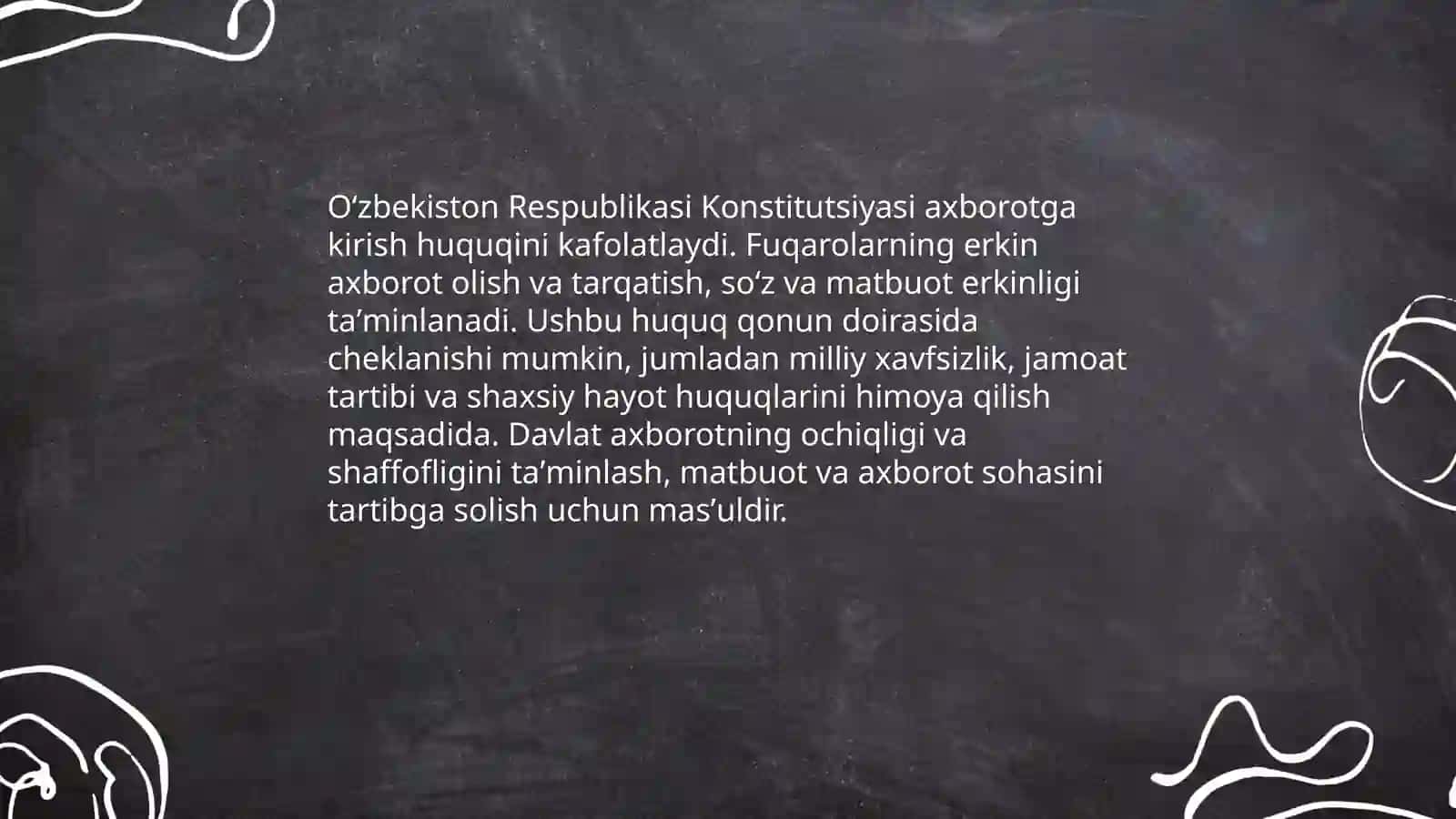 Axborotga erkin kirish huquqi 4