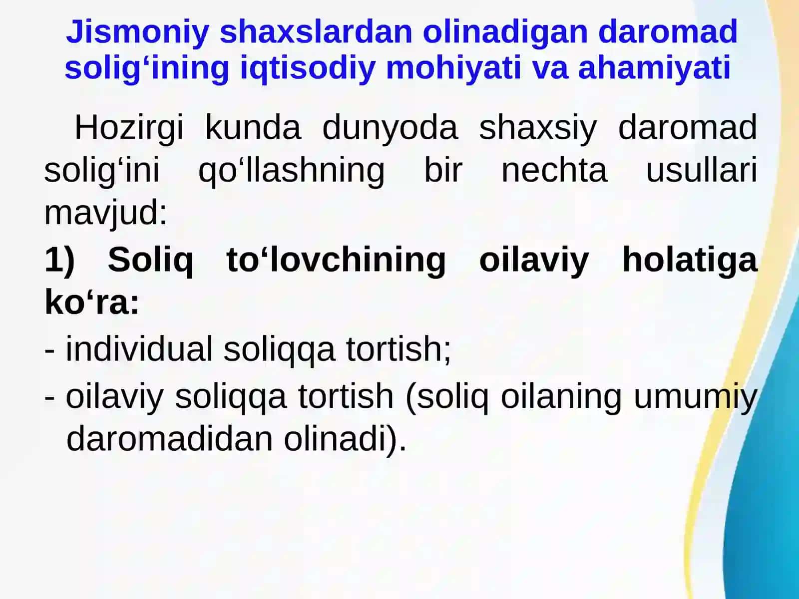 Jismoniy shaxslardan olinadigan daromad solig’i 4