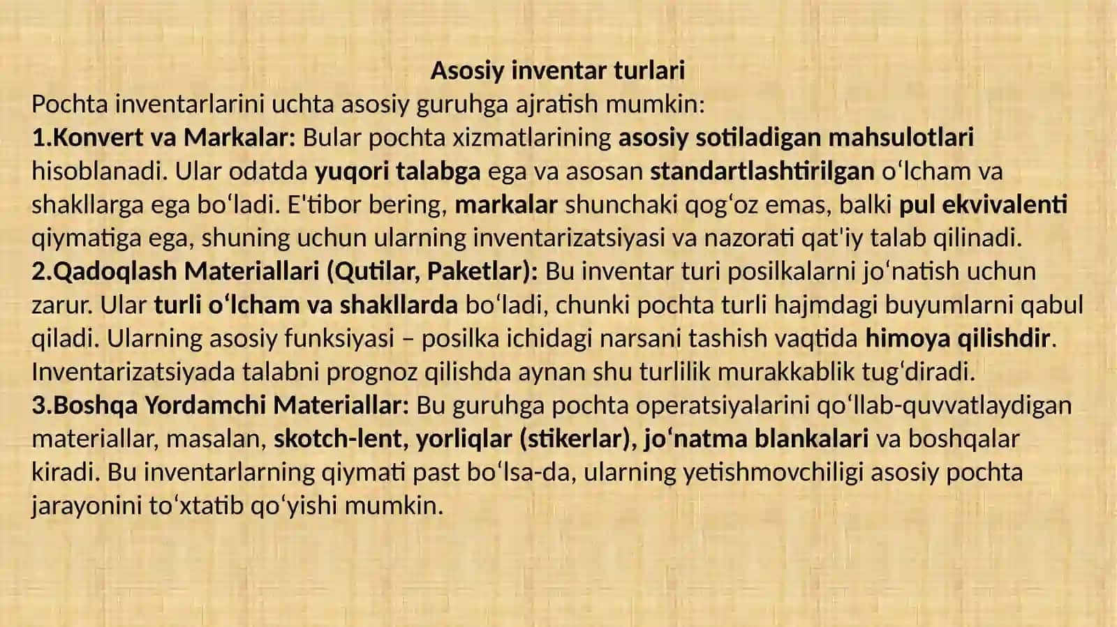 Pochta Aloqasi Logistikasi 4
