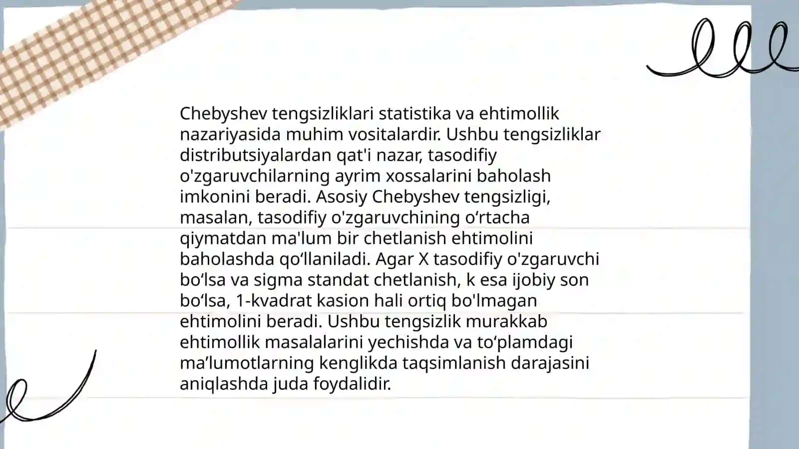 Chebyshev tengsizligi 4