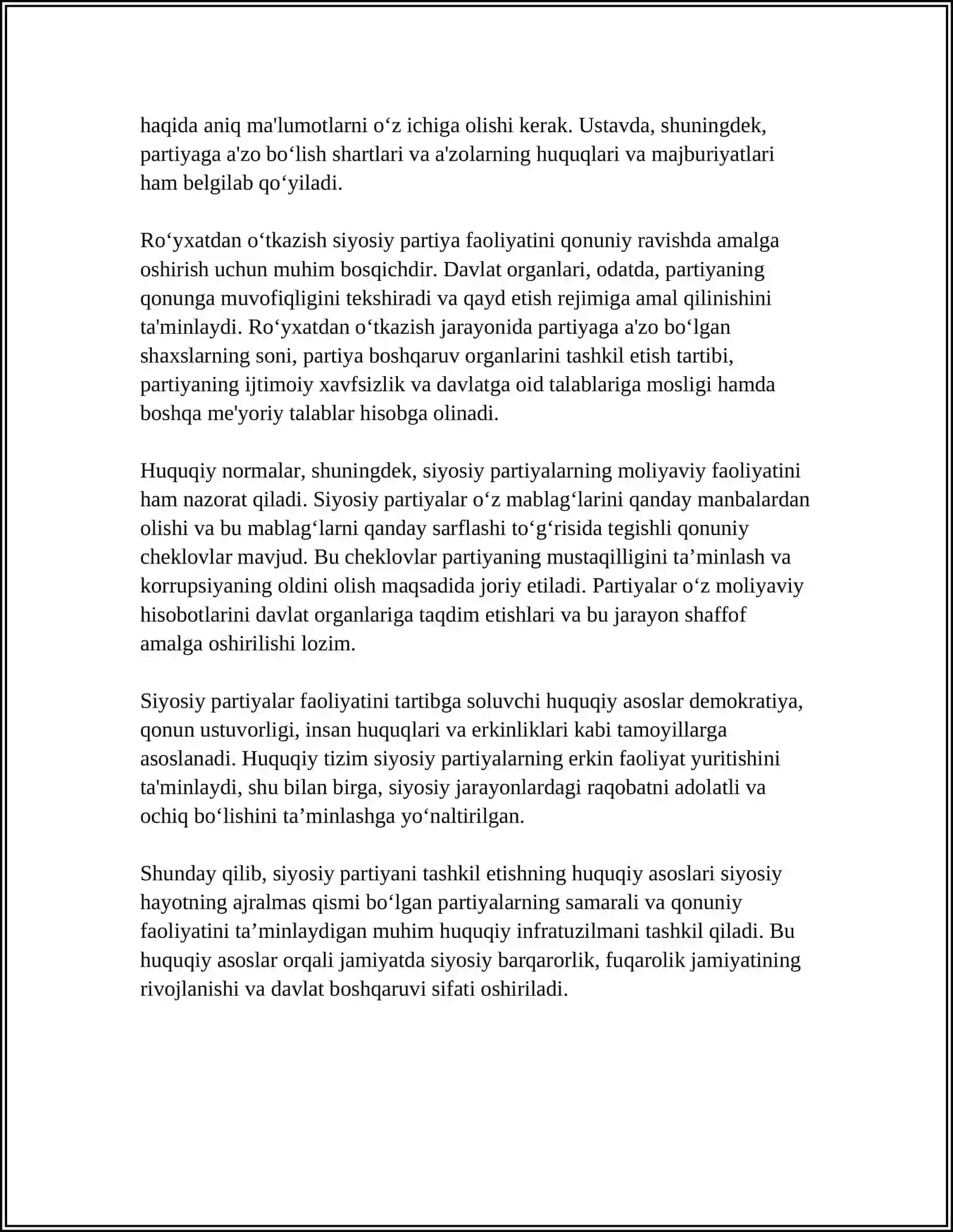 FORMATION OF POLITICAL PARTIES 4