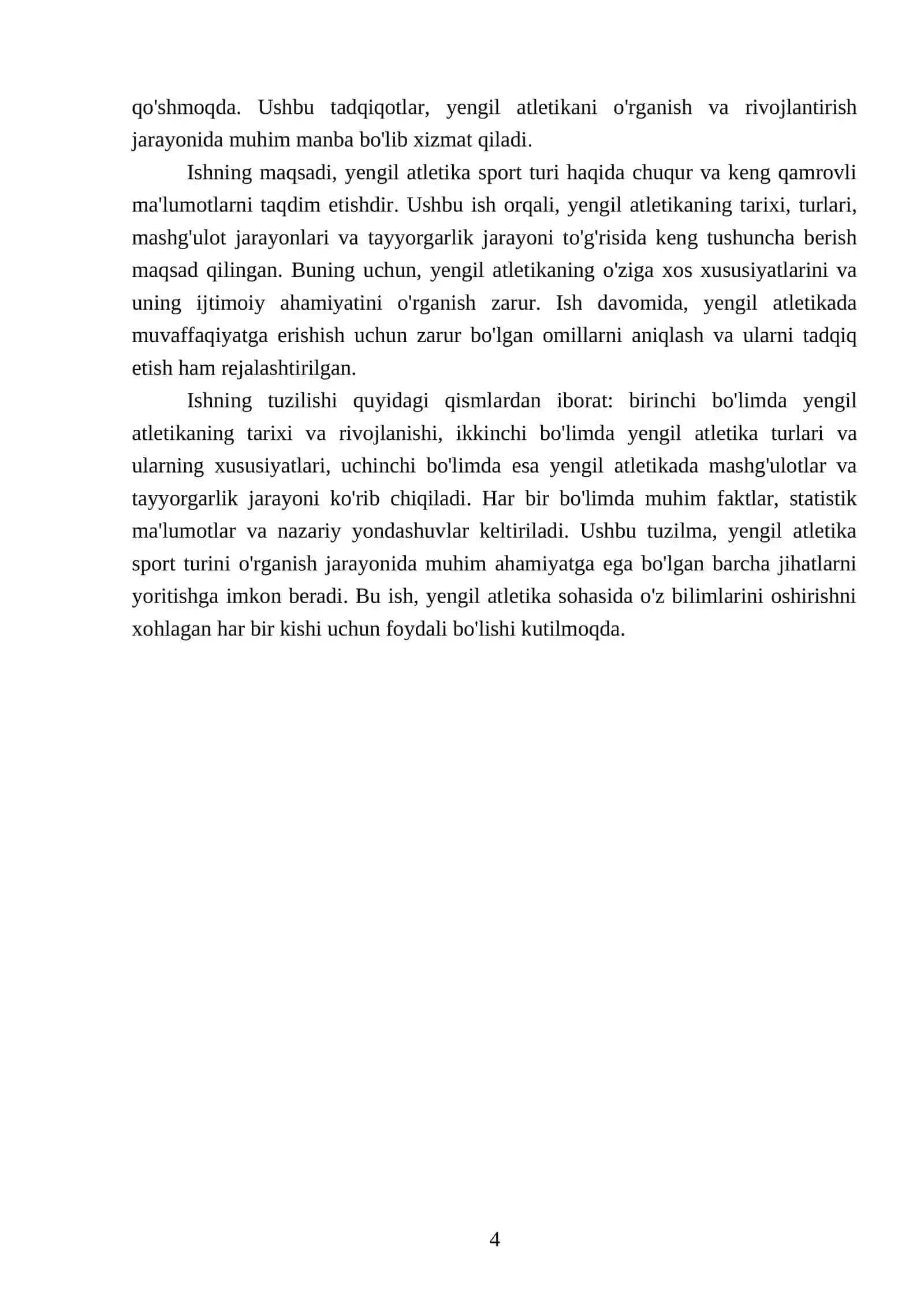 Yengil atletika sport turi 4