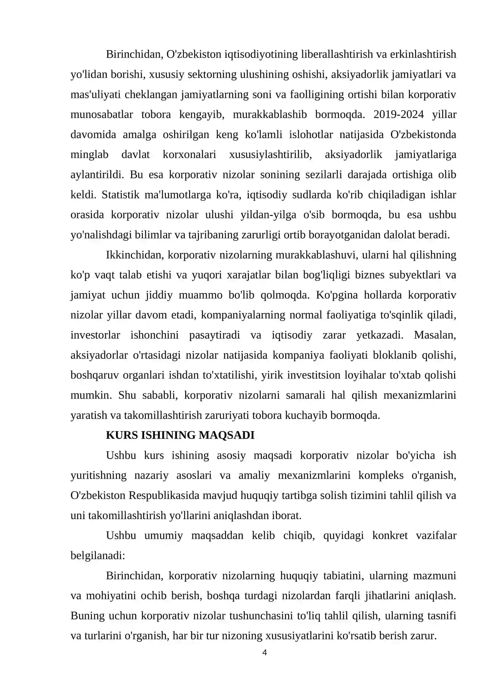 Korporativ nizolar bo‘yicha ish yuritish 4