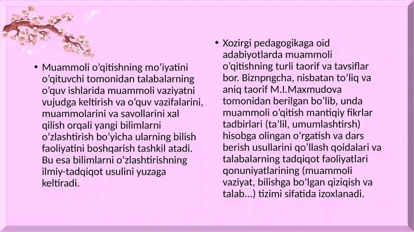 Muammoli o'qitish 4