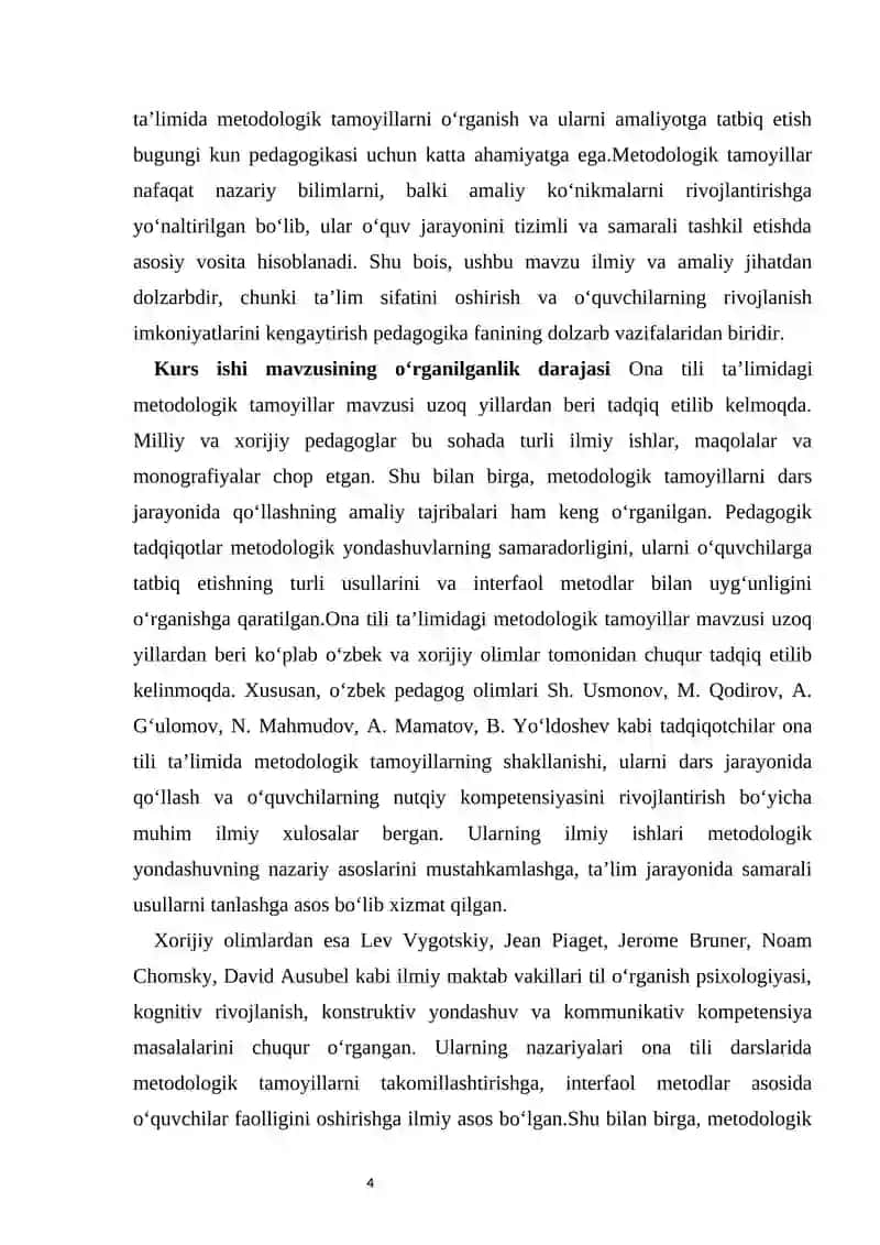 Ona tili ta’limida metodologik tamoyillar 4