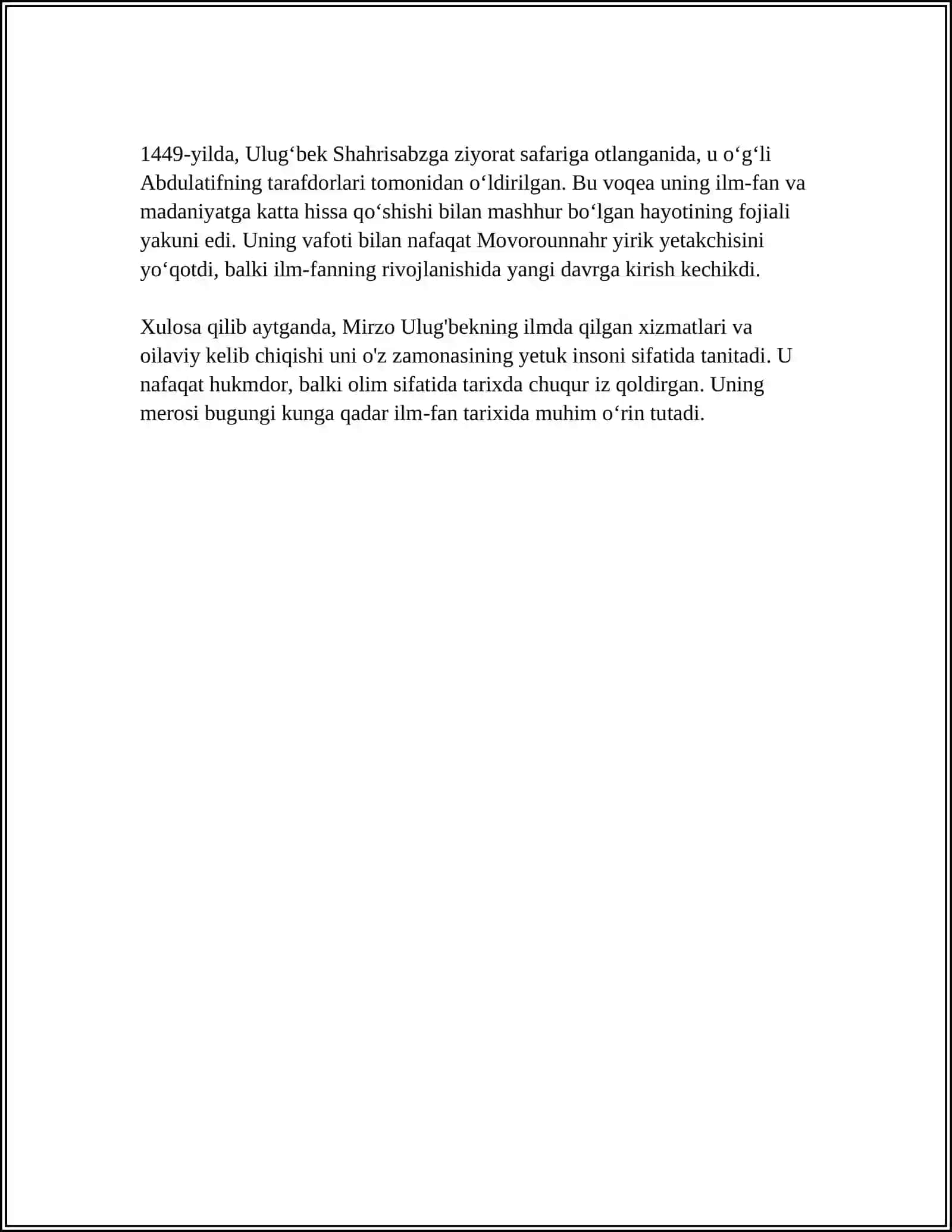 MIRZO ULUGʻBEK - DAVLAT ARBOBI VA BUYUK OLIM 4