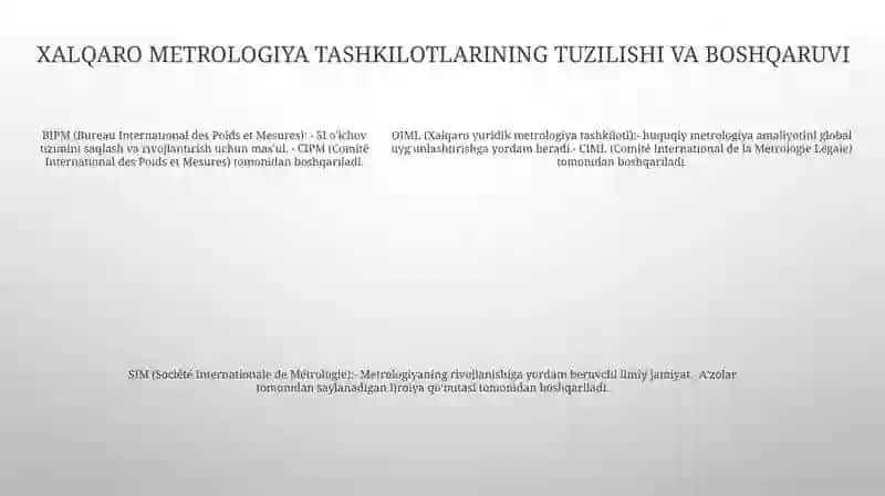 Metralogiya Xalqaro Standartlar 4