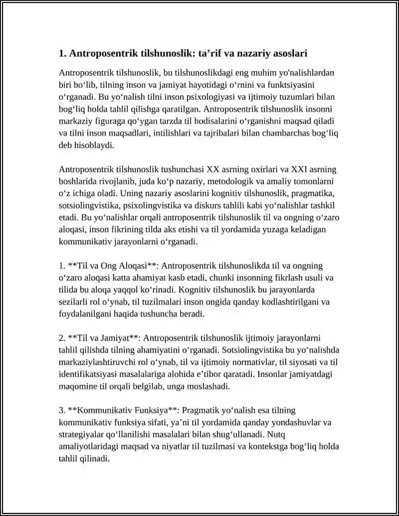 ANTROPOSENTRIK TILSHUNOSLIK VA UNING MOHIYATI 4