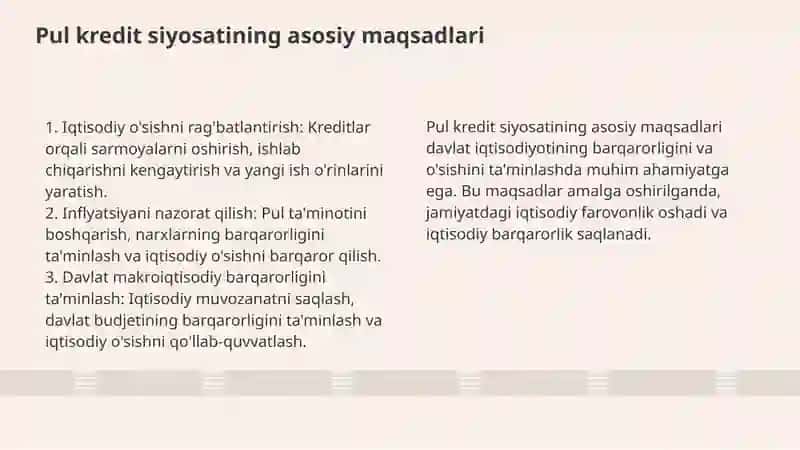 Pul kredit siyosati 4