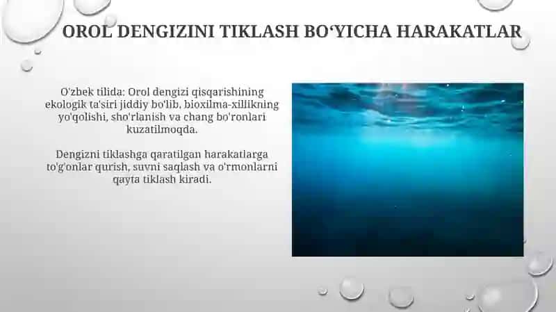 Orol dengizi va uning ekalogik muammolari 4