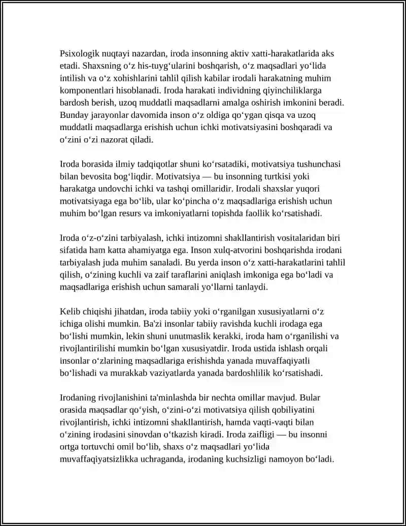 IRODA HAQIDA TUSHUNCHA 4