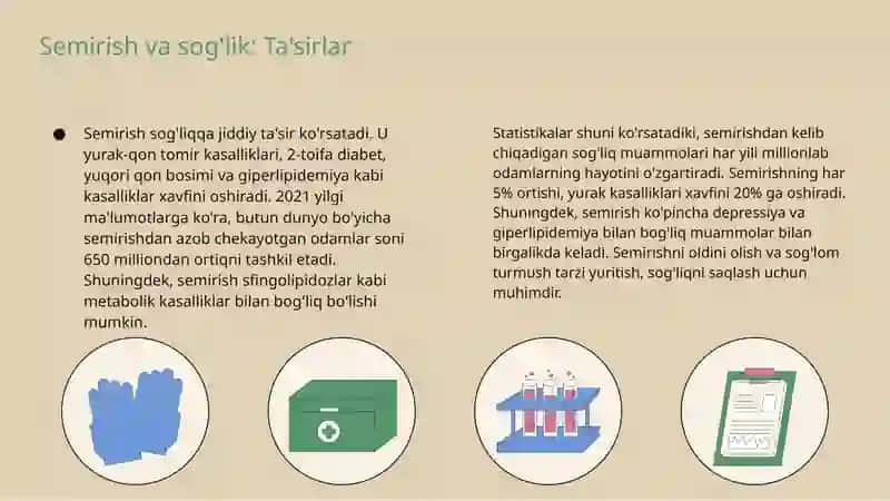 Yogʻ bosishi, semirish, giperlipidemiya, sfingolipidozlar. 4