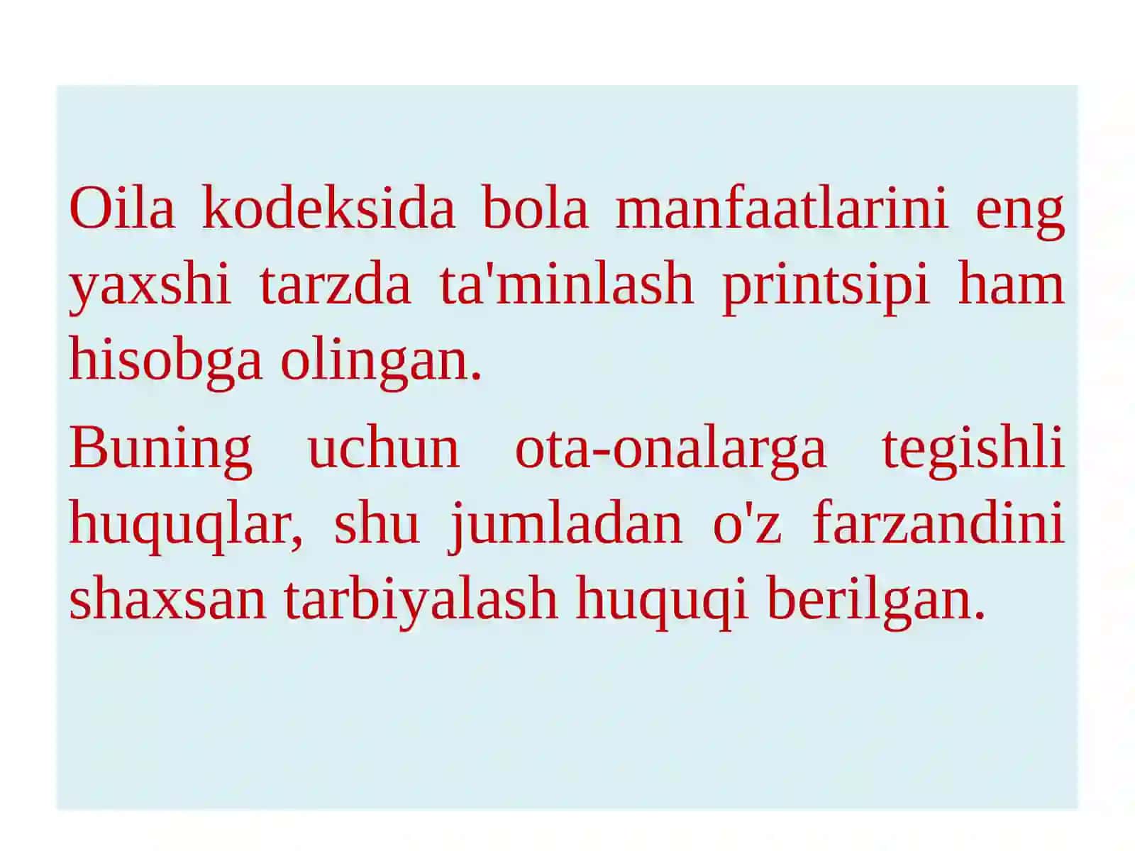 Bolam baxtli bo'lsin desangiz, Ota-onalarning bola tarbiyasiga e'tibori qanday? 4