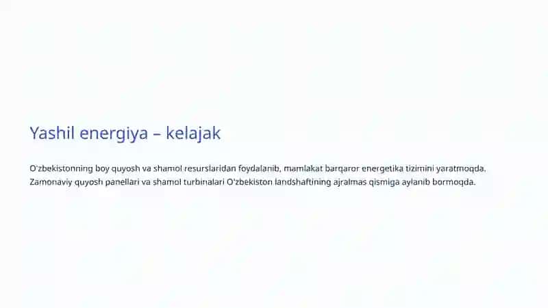 Energetika Sohasidagi Islohotlar 4