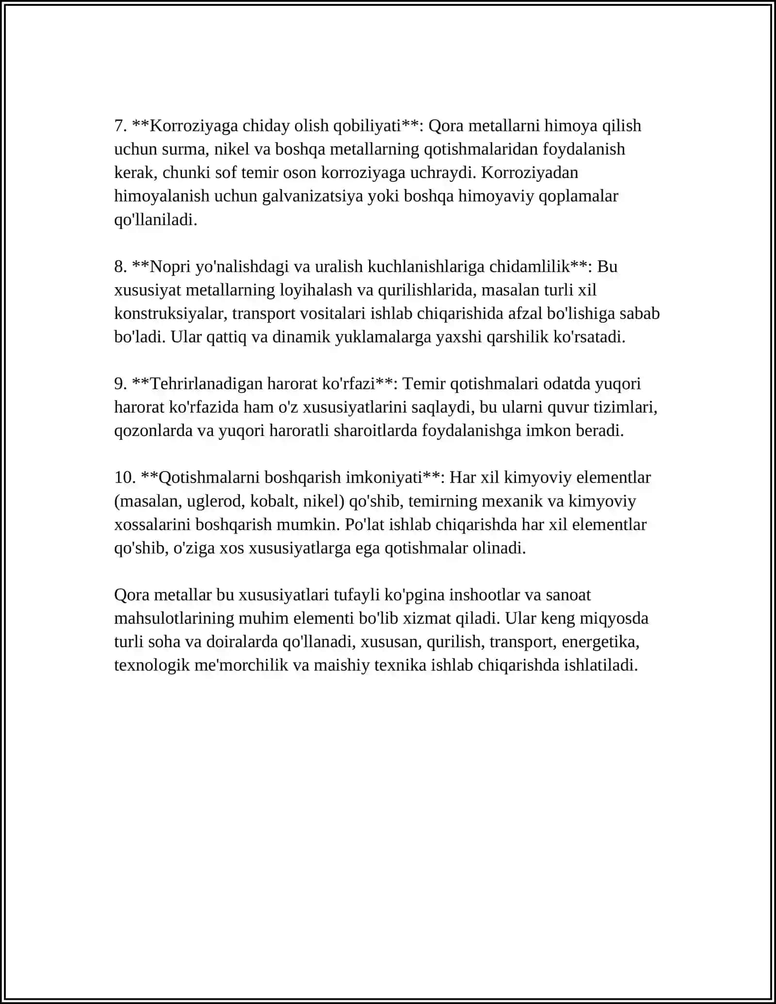 QORA VA RANGLI METALLAR 4