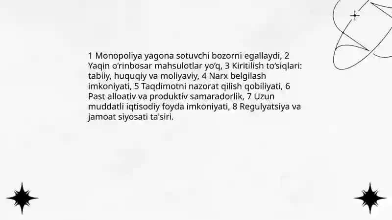 Monopoliyaning iqtisodiy asoslari 4