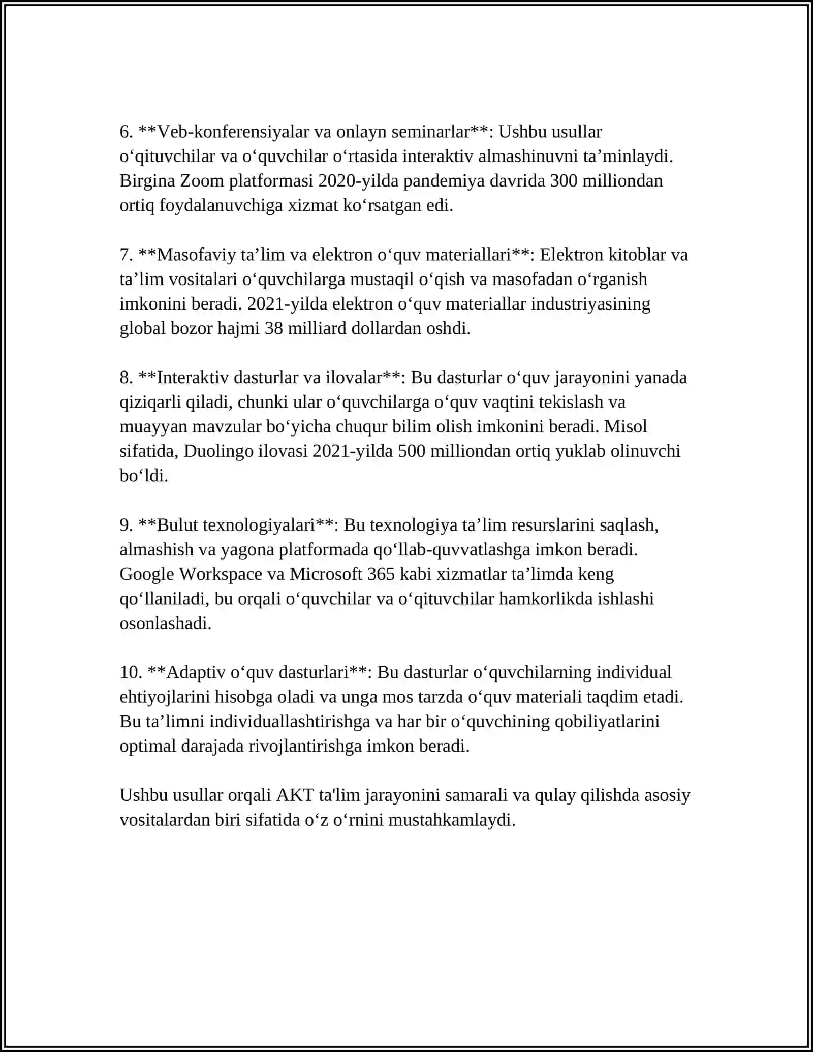 AKTni qo‘llab o‘qitish usullari 4