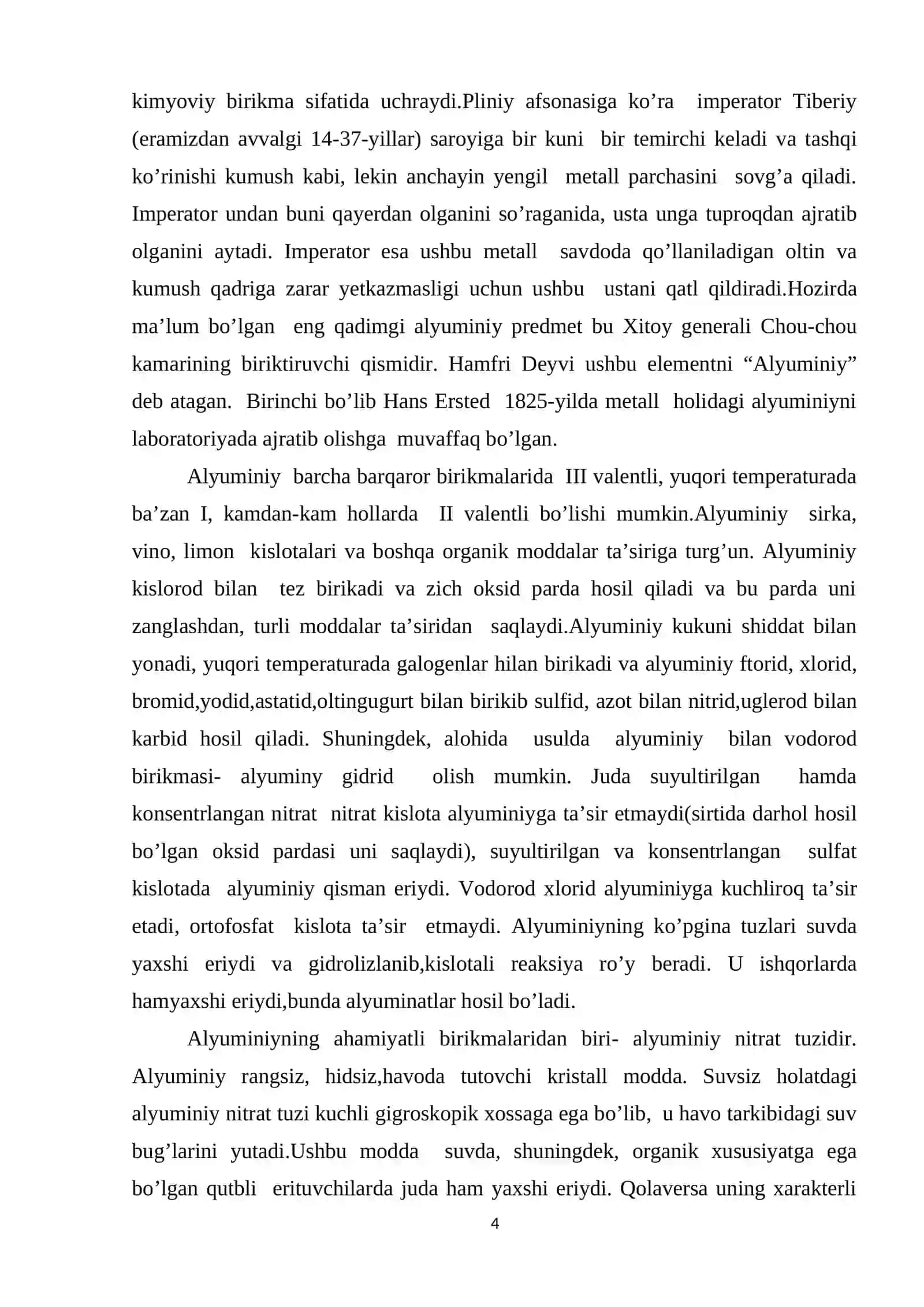 Alyuminiy nitrat tuzining olinishi va xossalari 4