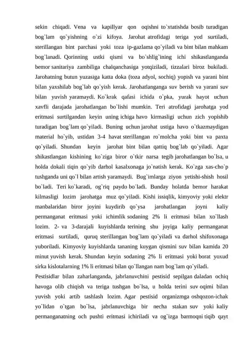 Birinchi tibbiy yordam koʻrsatish 4