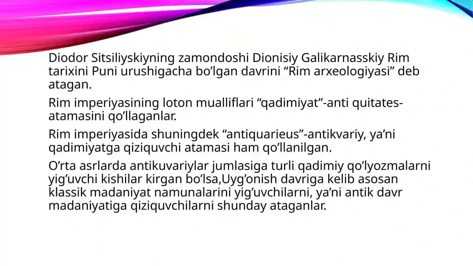 Arxeologiya fan sifatida 4