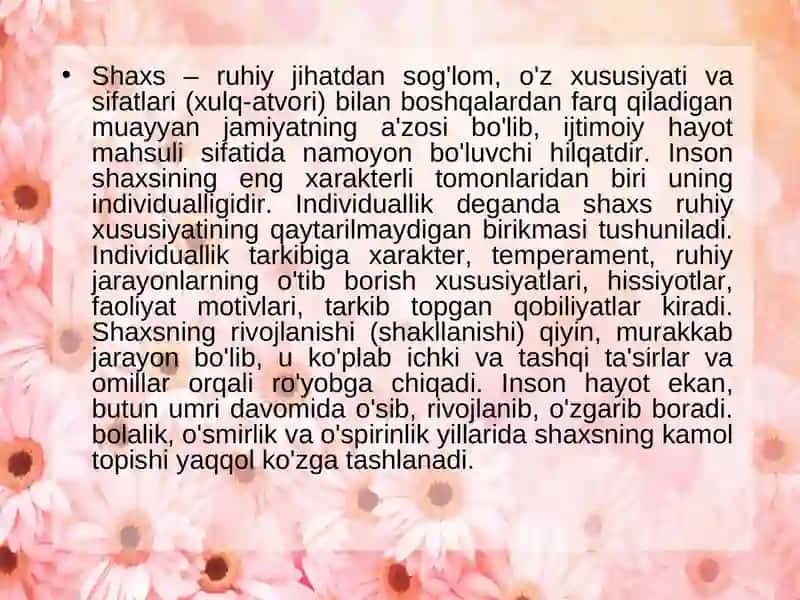 Shahzodanining umumiy pedagogika fanidan taqdimoti 4