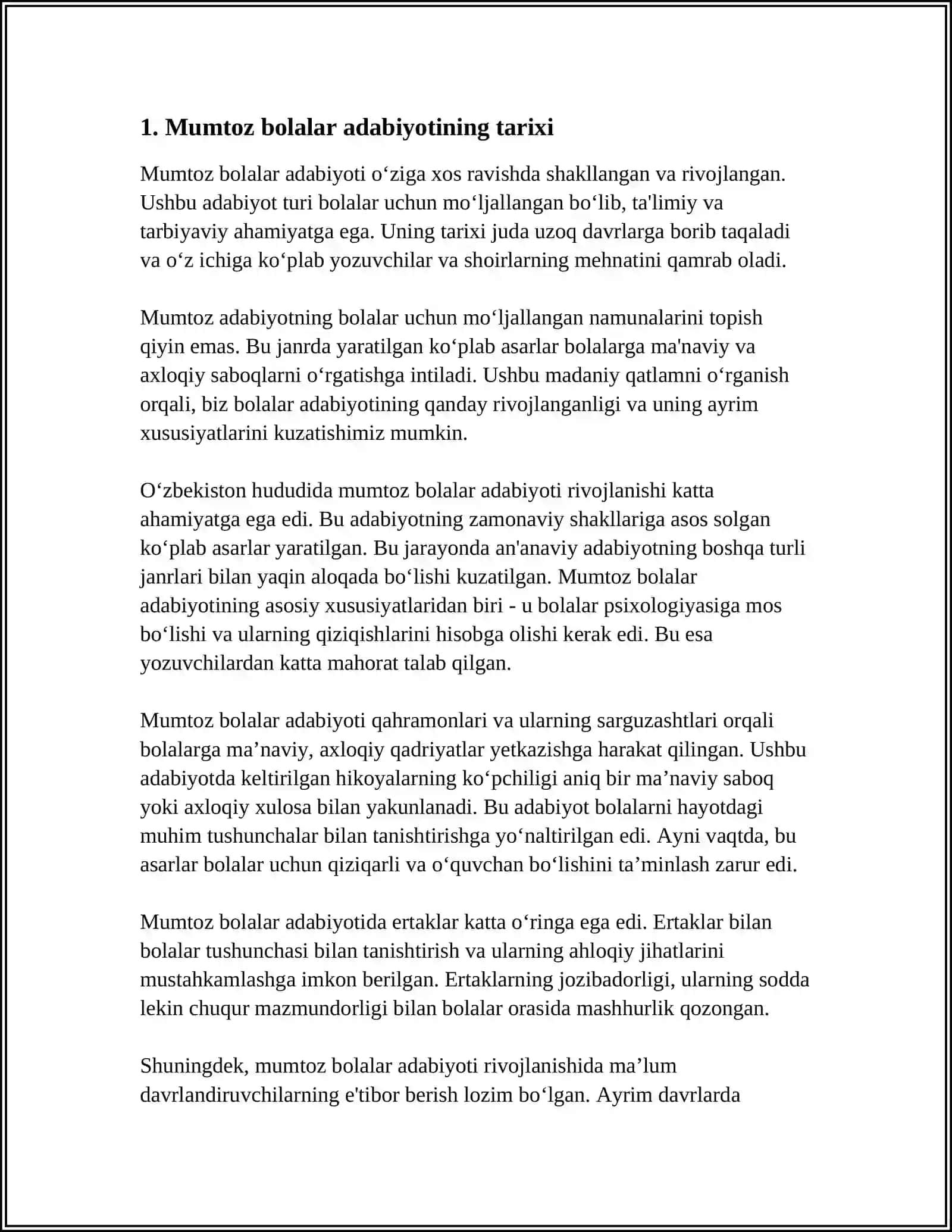 MUMTOZ BOLALAR KITOBXONLIGI VA UNING KO'RINISHLARI 4
