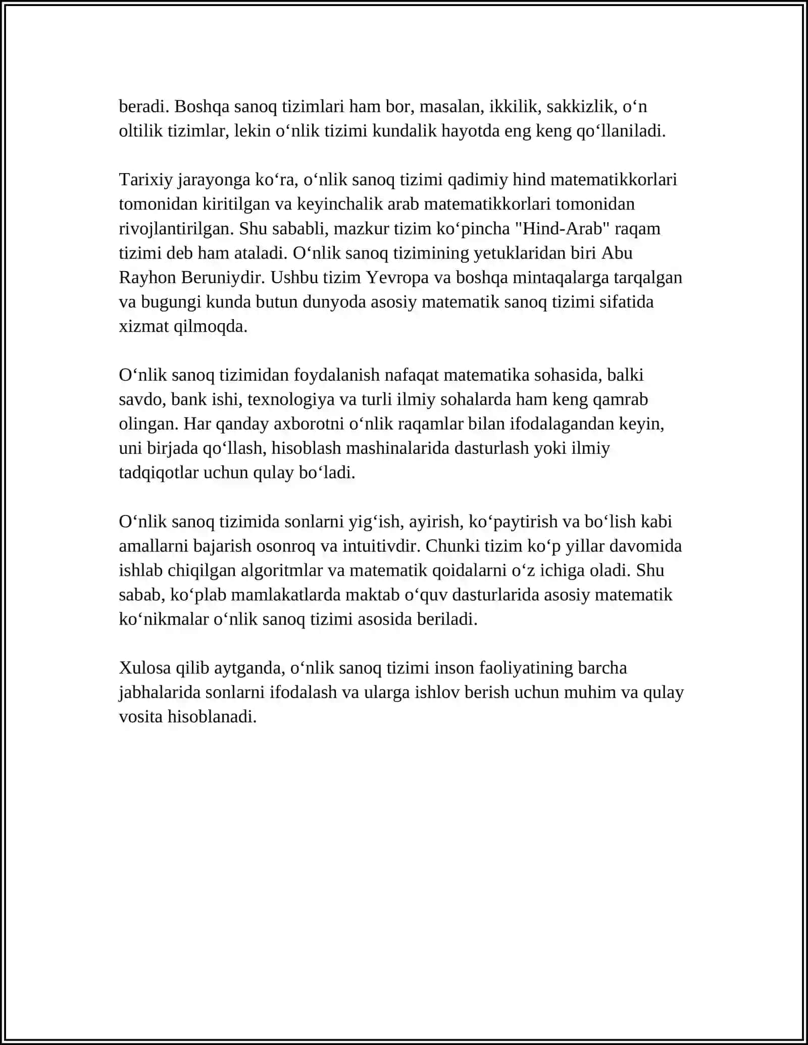 TURLI SANOQ SESTIMALARIDA SONLARNI TASVIRLASH 4