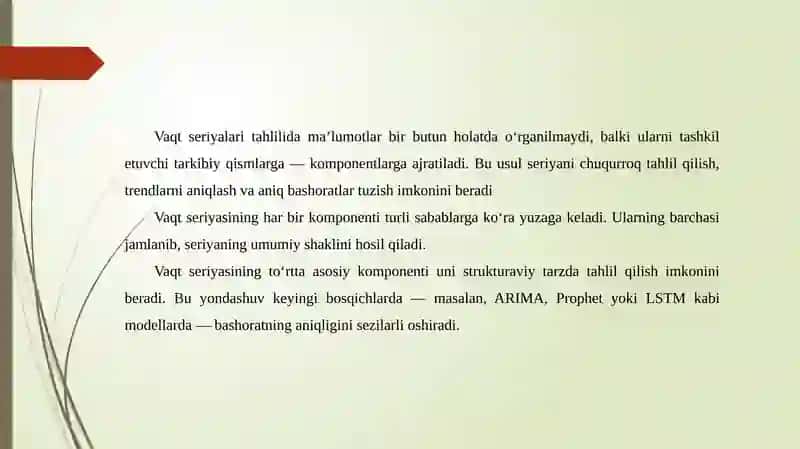 Vaqt Seriyalari Tahlili va Bashoratlash 4