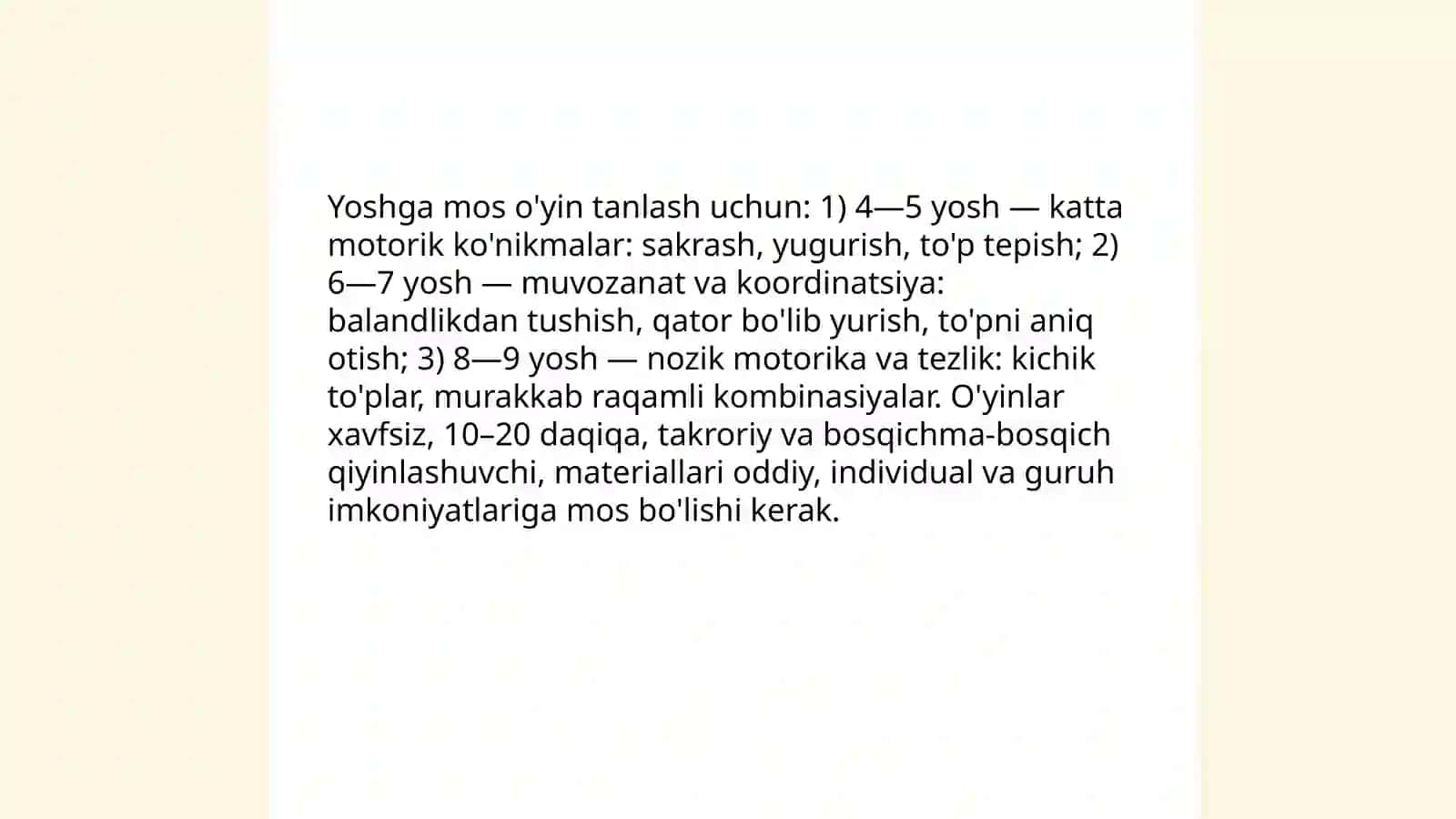 Harakatli O’yinlarni O’rgatish 4
