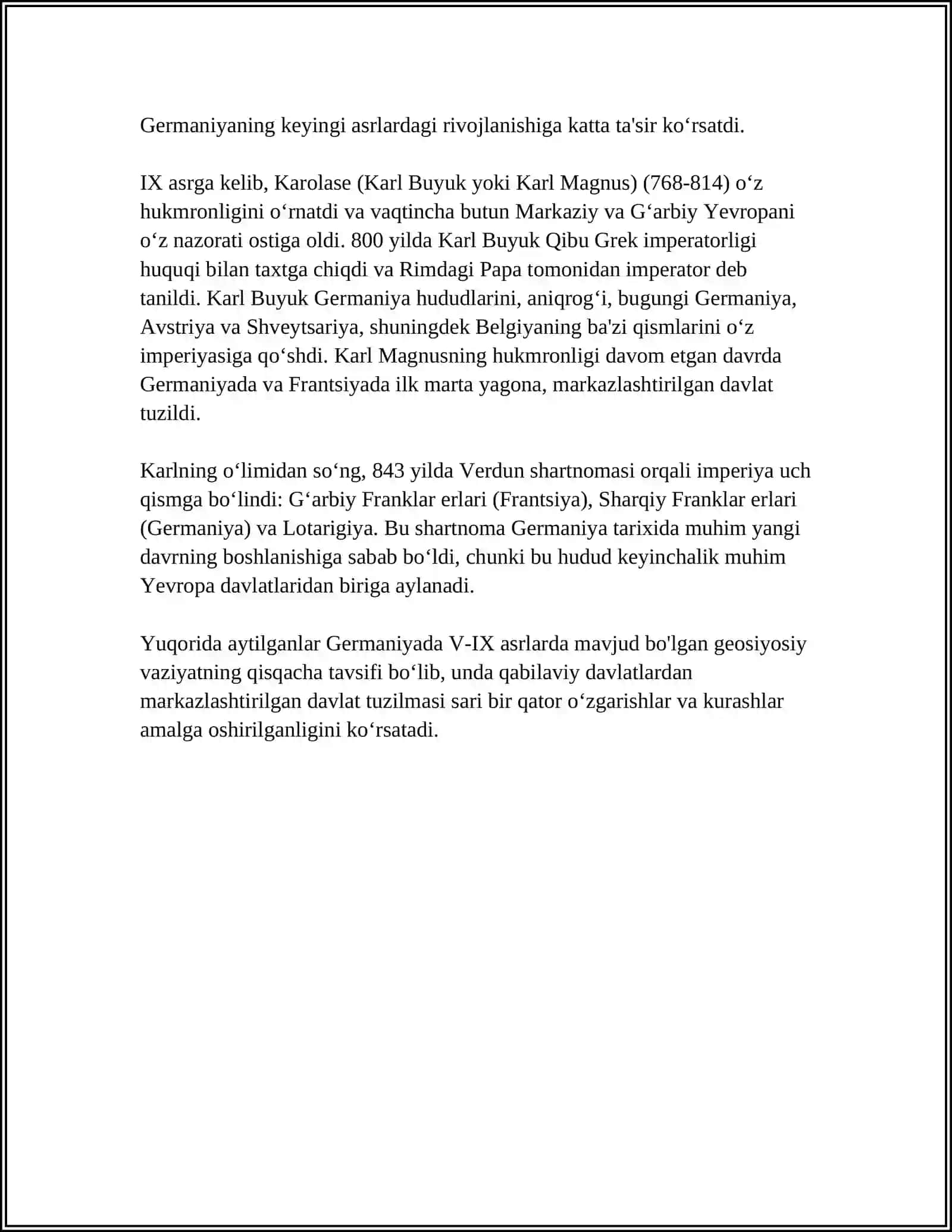 V-IX ASRLARDA GERMANIYA 4