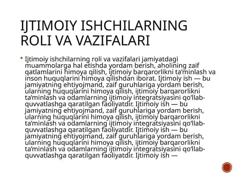 Ijtimoiy ish kategoriyalari 4