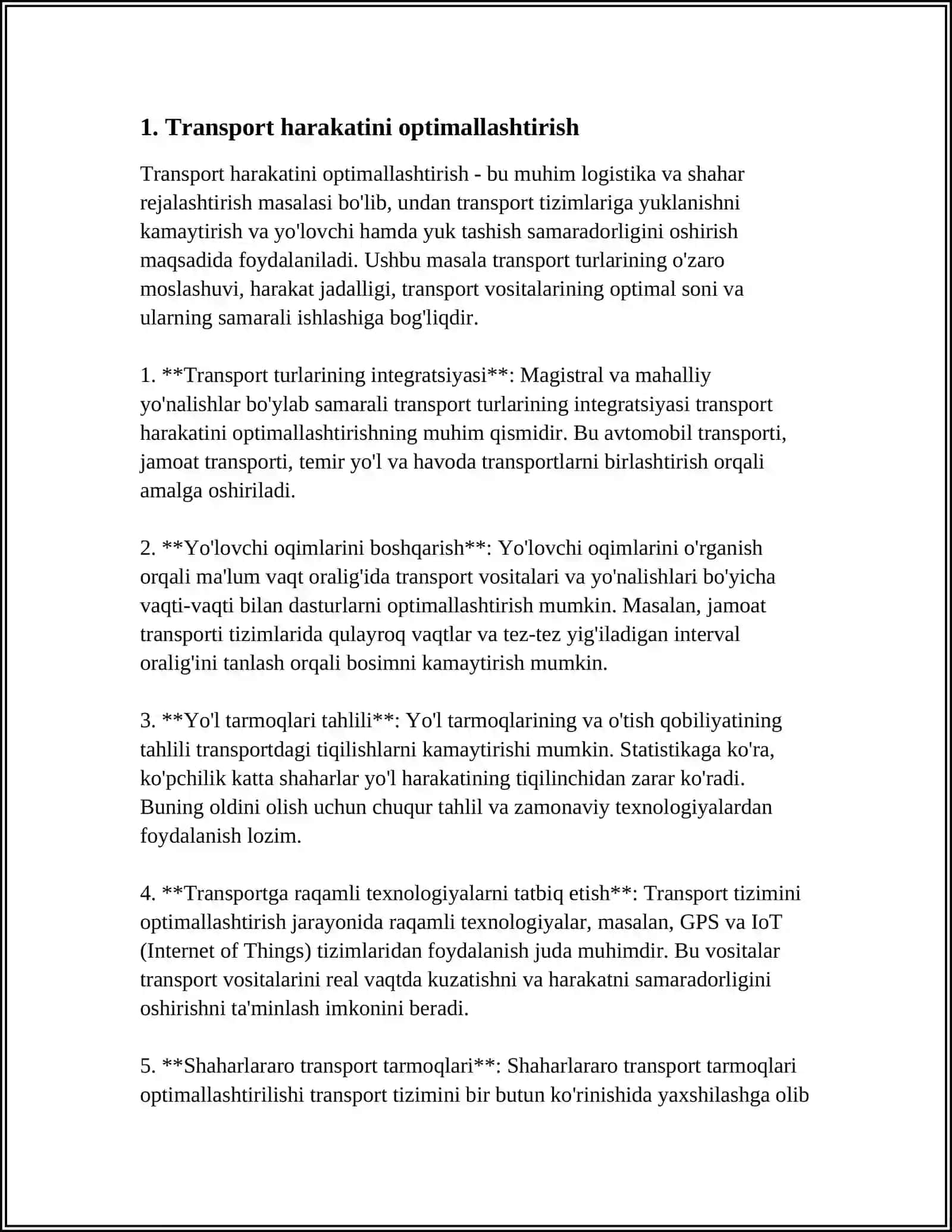 TOSHKENT SHAHAR SODIQ AZIMOVA KO`CHASI VA ISTIQBOL CHORRAXADA XAVFSIZ VA SAMARALI HARAKATNI TASHKIL ETISH 4