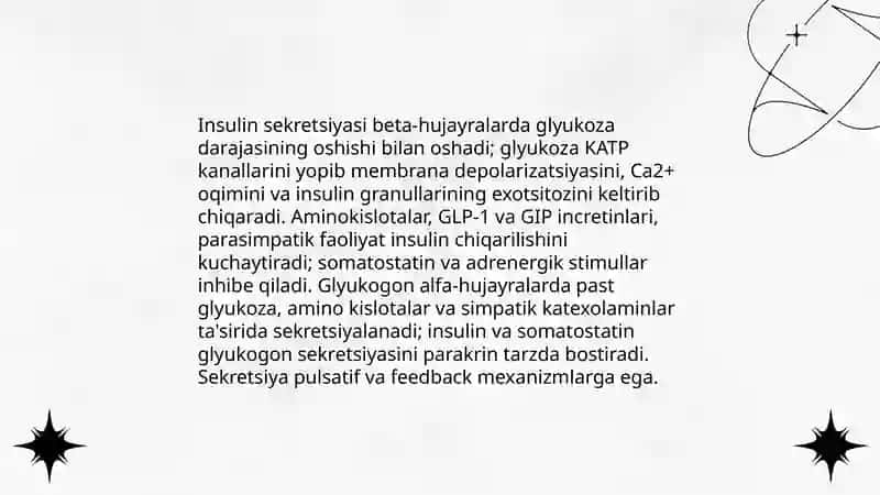 Insulin va Glyukogonning Metabolik Roli 4